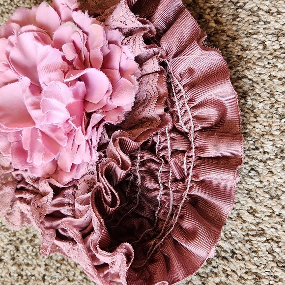 Pink Ruffled Baby Romper w/ Matching Hat - Picture 7 of 9